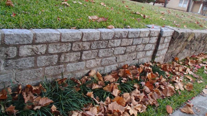 New but failing retaining wall